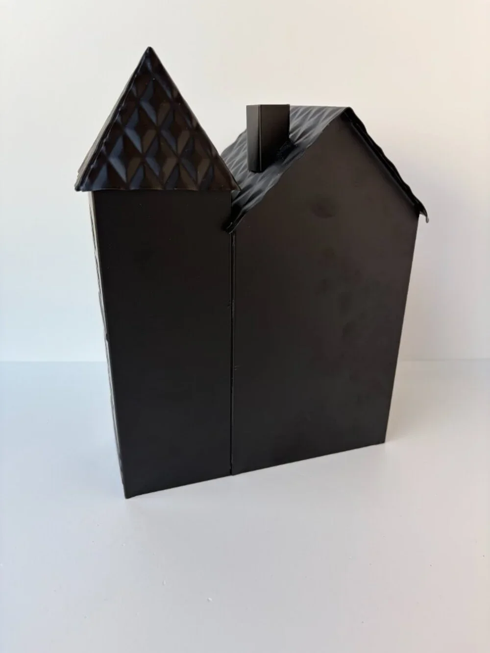 Hyde and EEK! Halloween Black Large Metal House Faux Tea Light  Retired Version